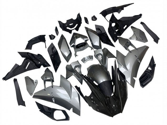 2015-2022 Silver Black Carbon Fiber Kawasaki Ninja H2 Motorcycle Fairings UK Stores