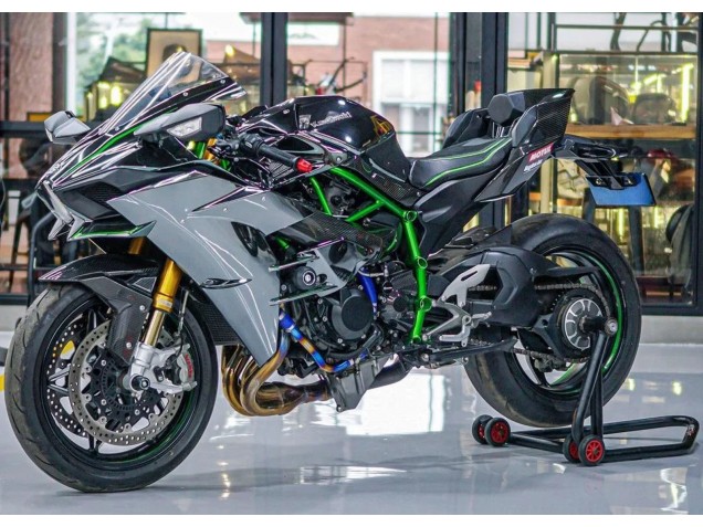 2015-2022 Grey Kawasaki Ninja H2 Motorcycle Fairings UK Stores