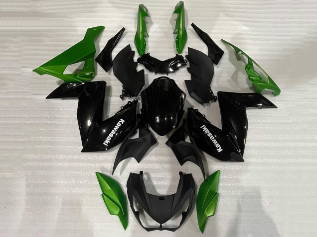 2015-2016 Green Glossy Black Kawasaki Z250/Z300 Motorcycle Fairing UK Stores