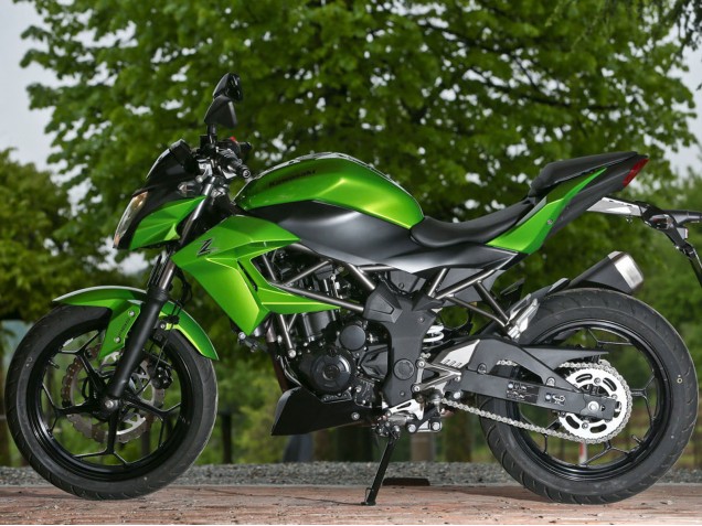2015-2016 Green Matte Black Kawasaki Z250/Z300 Motorcycle Fairings UK Stores