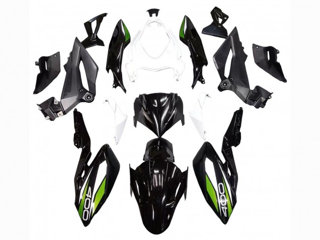 2018-2024 White Glossy Black Green Kawasaki Z400 Motorcycle Fairings UK Stores