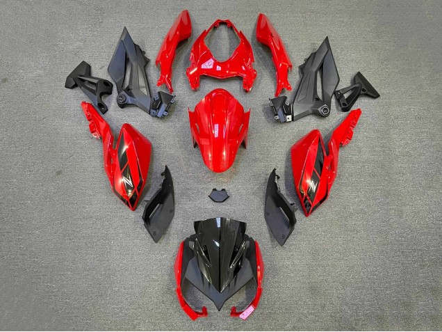 2018-2024 Red Matte Black Kawasaki Z400 Motorcycle Fairings UK Stores