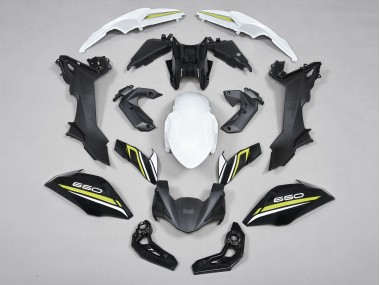 2017-2019 Black White Yellow Kawasaki Ninja Z650 Motorcycle Fairings UK Stores