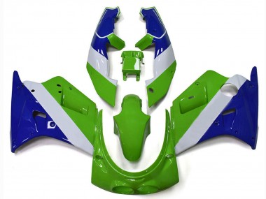 1989-1990 Green White Blue Kawasaki ZXR250 Motorcycle Fairings UK Stores