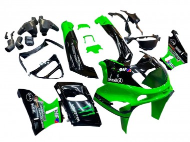 1993-2007 Green Glossy Black Green Monster Elf Touch4 Bridgestone Kawasaki ZZR400 Motorcycle Fairings UK Stores