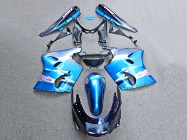 1993-2003 Glossy Blue Grey Kawasaki ZZR1100 Motorcycle Fairings UK Stores