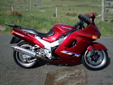 1993-2003 Dark Red Kawasaki ZZR1100 Motorcycle Fairings UK Stores