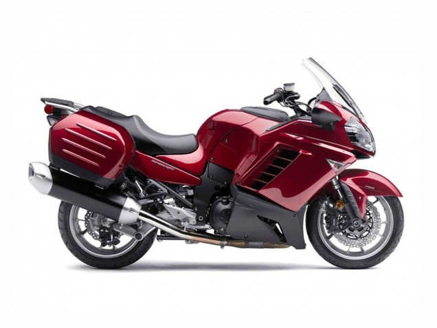 2007-2009 Burgundy Black Kawasaki GTR1400/ZG1400 Motorcycle Fairings UK Stores