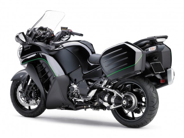2007-2009 Matte Black Green Line Kawasaki GTR1400/ZG1400 Motorcycle Fairings UK Stores