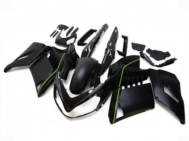 2007-2009 Matter Black Green Lines Kawasaki GTR1400/ZG1400 Motorcycle Fairings UK Stores