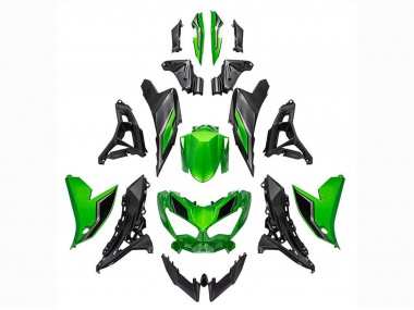 2022-2025 Green Glossy Black Kawasaki Versys 650 Motorcycle Fairings UK Stores