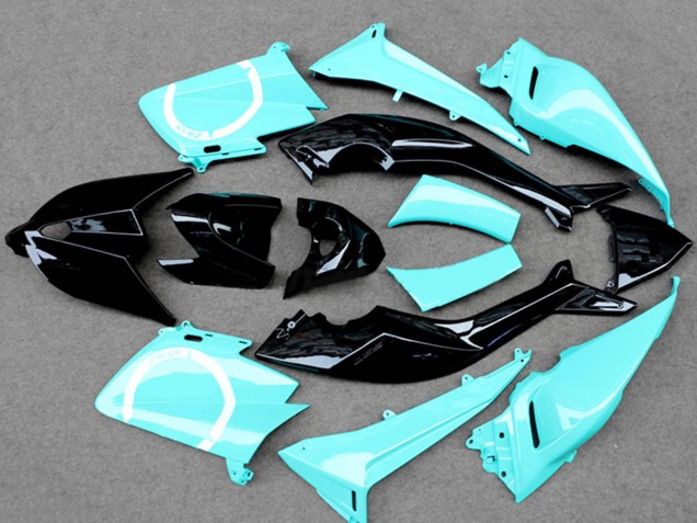 2012-2014 Light Blue Glossy Black Yamaha TMAX530 Motorcycle Fairings UK Stores