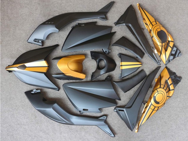 2012-2014 Matte Black Gold Yamaha TMAX530 Motorcycle Fairings UK Stores