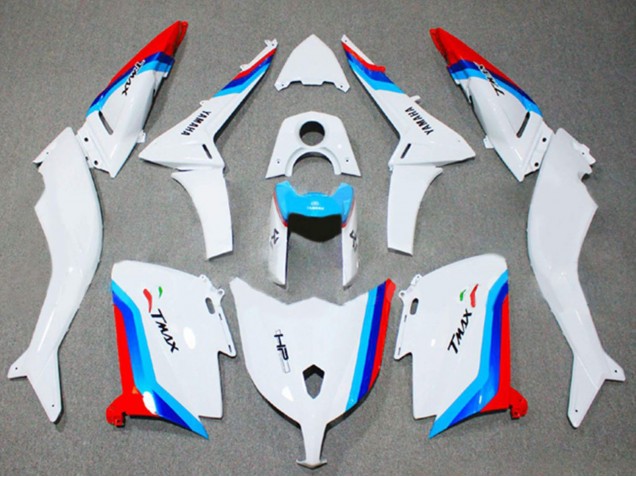 2012-2014 White Red Blue Yamaha TMAX530 Motorcycle Fairings UK Stores