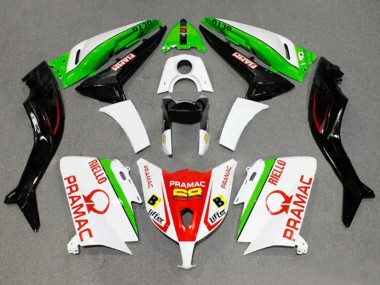2012-2014 White Red Green Pramac Fiamm Yamaha TMAX530 Motorcycle Fairings UK Stores