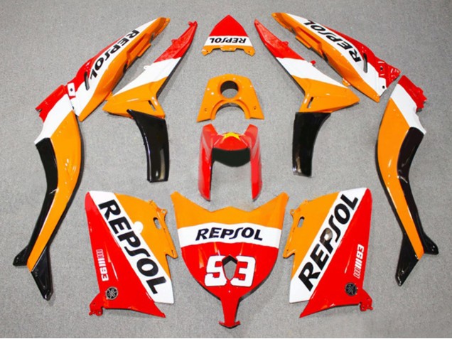 2012-2014 Red Orange White Repsol 93 Yamaha TMAX530 Motorcycle Fairings UK Stores