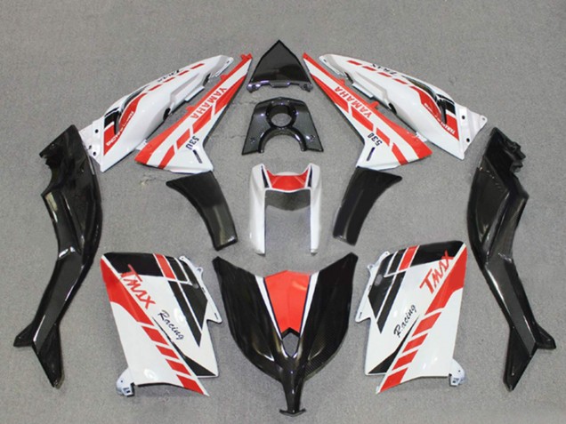 2012-2014 White Red Black Racing Yamaha TMAX530 Motorcycle Fairings UK Stores