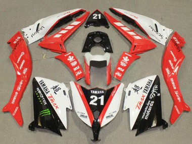 2012-2014 White Red Black Monster 21 Yamaha TMAX530 Motorcycle Fairings UK Stores