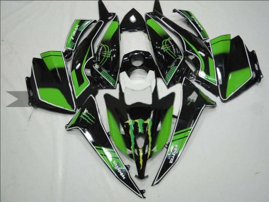 2012-2014 Glossy Black Green Monster Yamaha TMAX530 Motorcycle Fairings UK Stores
