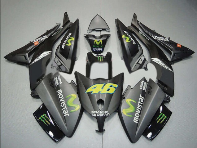 2012-2014 Matte Black MoviStar ENEOS Yamalube Monster 46 Yamaha TMAX530 Motorcycle Fairings UK Stores
