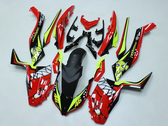 2017-2021 Red Yellow Black Shark 46 Yamaha XMAX300 Motorcycle Fairings UK Stores