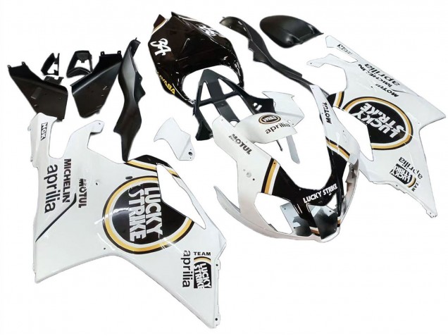 2003-2006 White Black Lucky Strike Motul Michelin Aprilia RSV1000 Motorcycle Fairings UK Stores