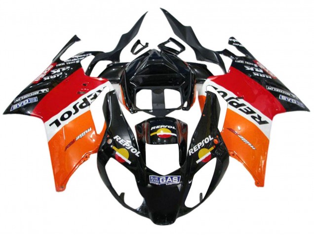 2003-2006 Orange White Red Black Repsol Aprilia RSV1000 Motorcycle Fairings UK Stores