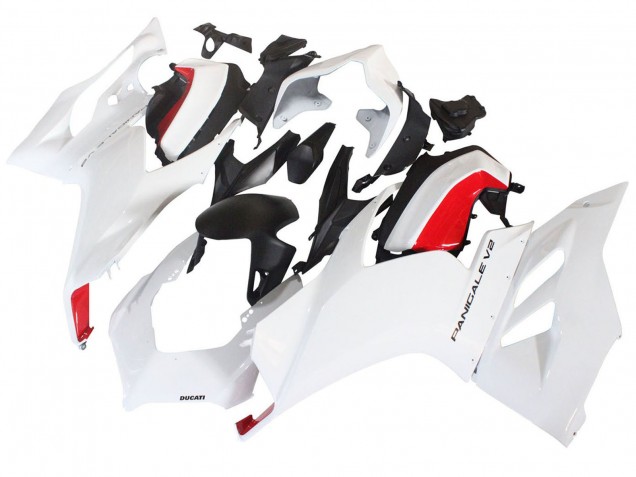 2020-2024 White Red Matte Black Ducati Panigale V2 Motorcycle Fairings UK Stores