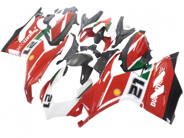 2020-2024 White Red Green Matte Black Corse 21 Ducati Panigale V2 Motorcycle Fairings UK Stores