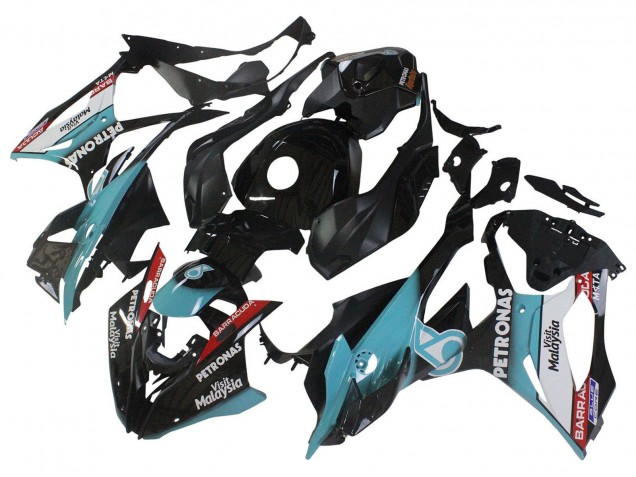 2023-2024 Light Blue Matte Black Petronas BMW S1000RR Motorcycle Fairings UK Stores