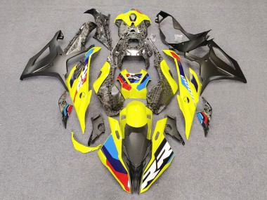 2023-2024 Yellow Carbon Fiber BMW S1000RR Motorcycle Fairings UK Stores
