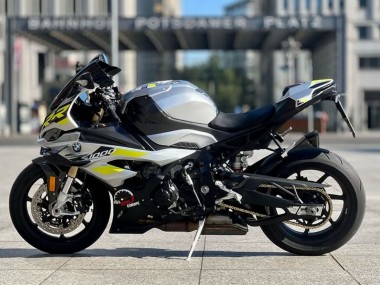 2023-2024 Silver Yellow Carbon Fiber BMW S1000RR Motorcycle Fairings UK Stores