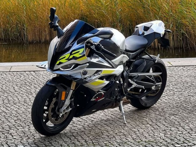 2023-2024 Silver Yellow Carbon Fiber BMW S1000RR Motorcycle Fairings UK Stores