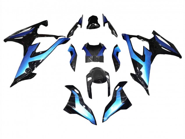2019-2022 Black Gradient Blue BMW S1000RR Motorcycle Fairings UK Stores