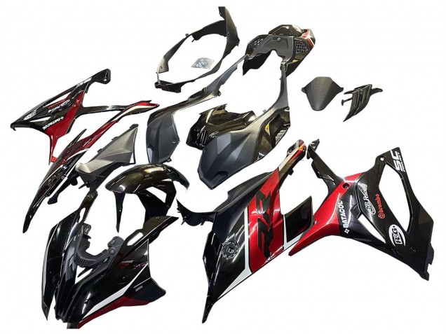 2019-2022 Black Dark Red BMW S1000RR Motorcycle Fairings UK Stores