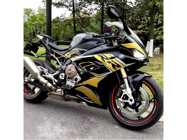 2019-2022 Black Gold BMW S1000RR Motorcycle Fairing UK Stores