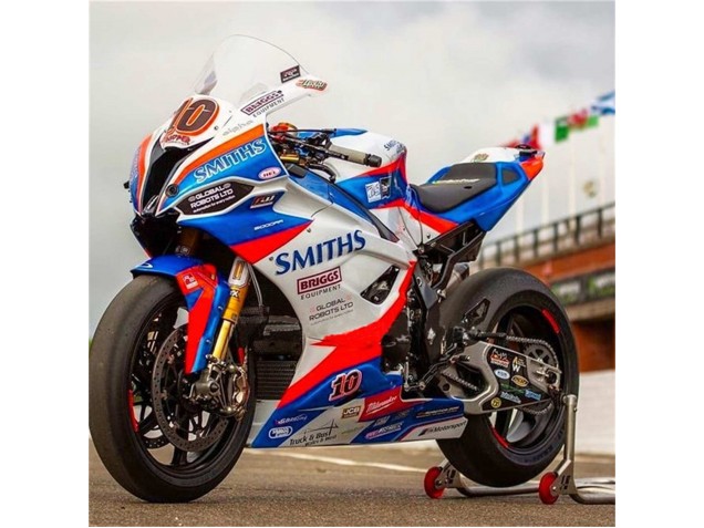 2019-2022 White Blue Red Smiths BMW S1000RR Motorcycle Fairings UK Stores