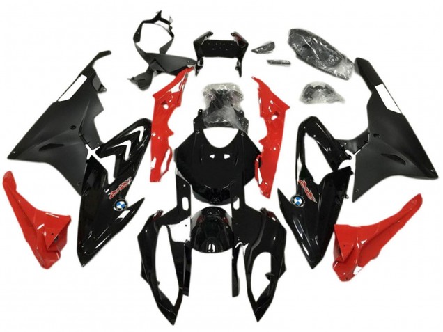 2017-2018 Red Glossy Black Matte Back BMW S1000RR Abs Motorcycle Fairings UK Stores