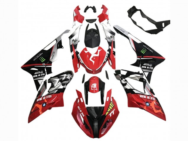 2017-2018 White Red Matte Black Green Monster BMW S1000RR Motorcycle Fairings UK Stores