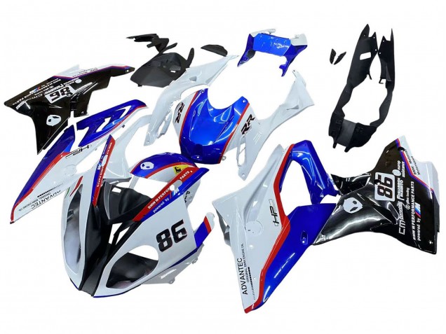 2017-2018 White Blue Red Glossy Black BMW S1000RR Bike Fairings UK Stores