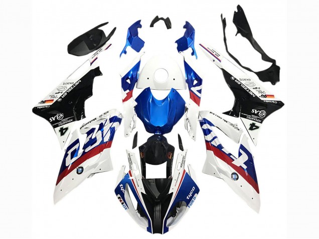 2017-2018 White Blue Red Glossy Black Tyco BMW S1000RR Motorcycle Fairings UK Stores