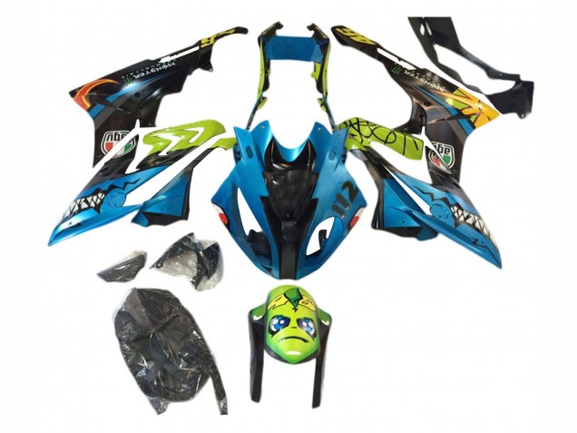 2017-2018 Blue Yellow Shark BMW S1000RR Motorcycle Fairings UK Stores
