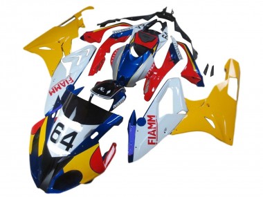 2017-2018 Yellow White Red Blue Fiamm 64 BMW S1000RR Motorcycle Fairings UK Stores