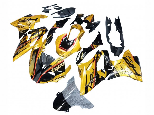 2017-2018 Gold Black Tyco BMW S1000RR Motorcycle Fairings UK Stores