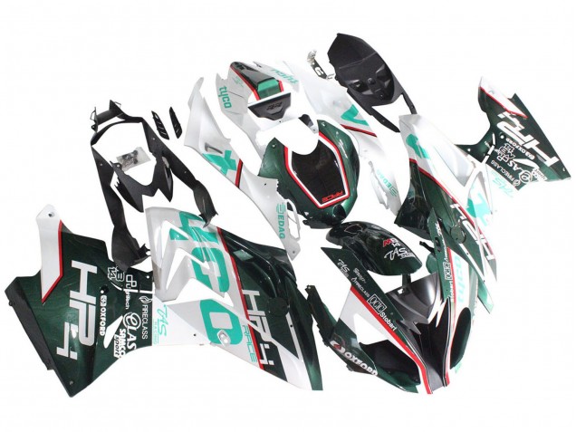 2017-2018 White Green BMW S1000RR Motorcycle Fairings UK Stores