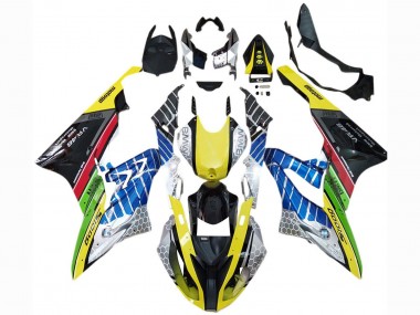 2017-2018 Yellow Blue Red Green Black VR BMW S1000RR Motorcycle Fairings UK Stores