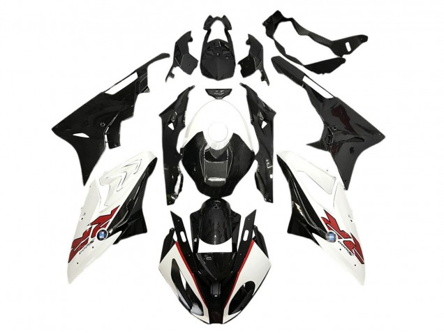 2015-2016 White Black Carbon Fiber BMW S1000RR Motorcycle Fairings UK Stores