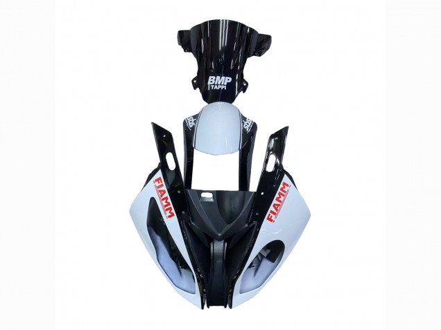 2015-2016 White Glossy Black Fiamm BMW S1000RR Motorcycle Fairings UK Stores