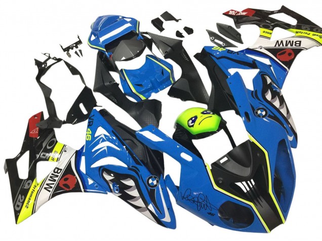 2009-2014 Blue Yellow Red Black Shark VR 46 BMW S1000RR Motorcycle Fairings UK Stores