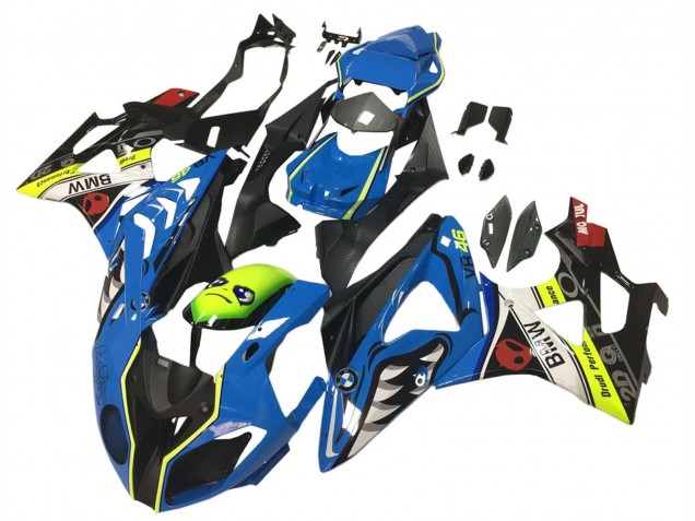 2009-2014 Blue Yellow Red Black Shark VR 46 BMW S1000RR Motorcycle Fairings UK Stores
